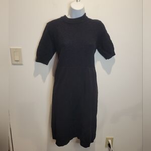 Cos size L mixed Media fabric black short sleeves dress